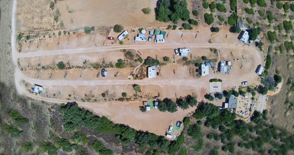 Vista aérea do parque com numeração dos lugares